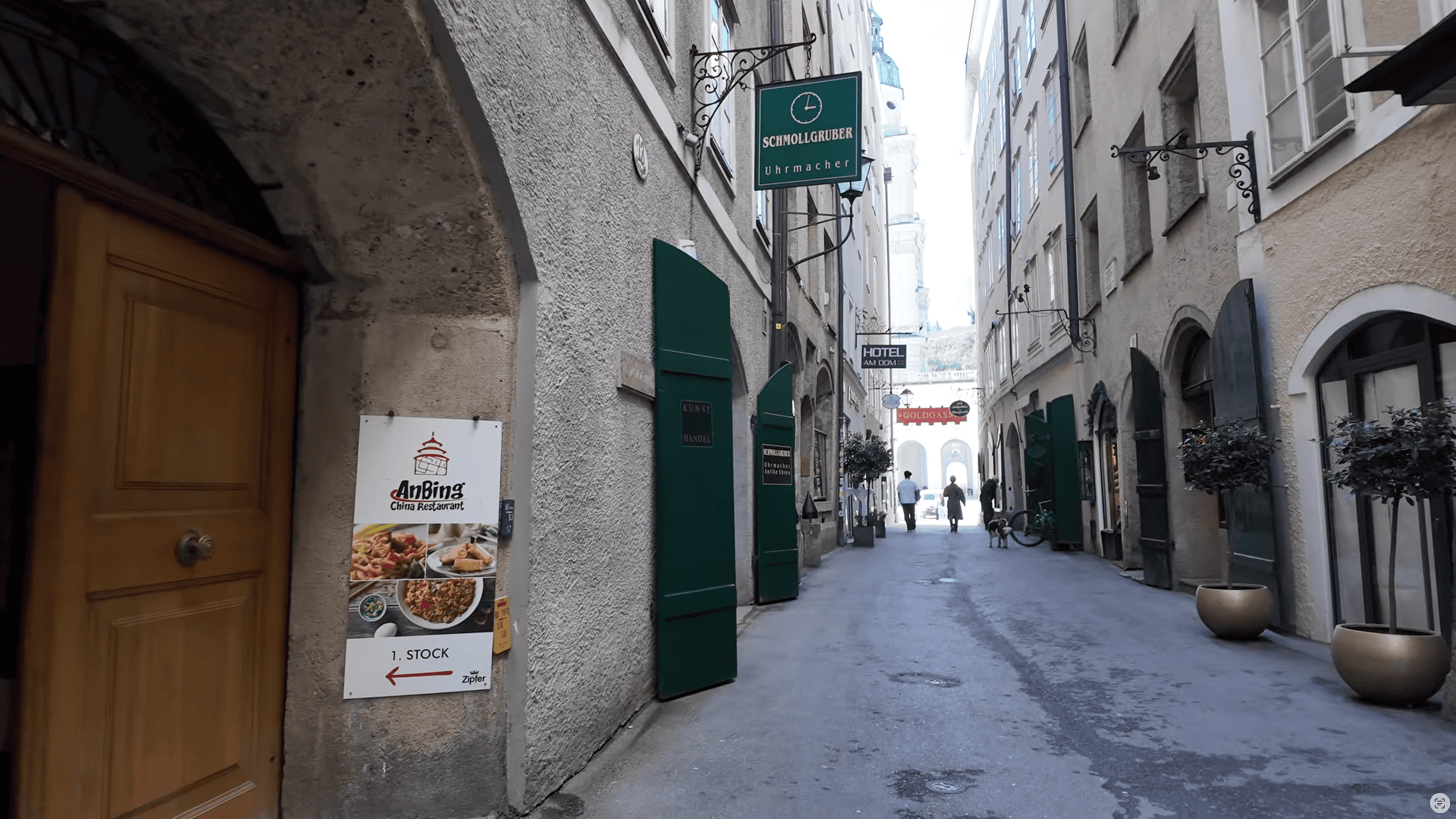 Goldgasse, a narrow lane in the Salzburg old town