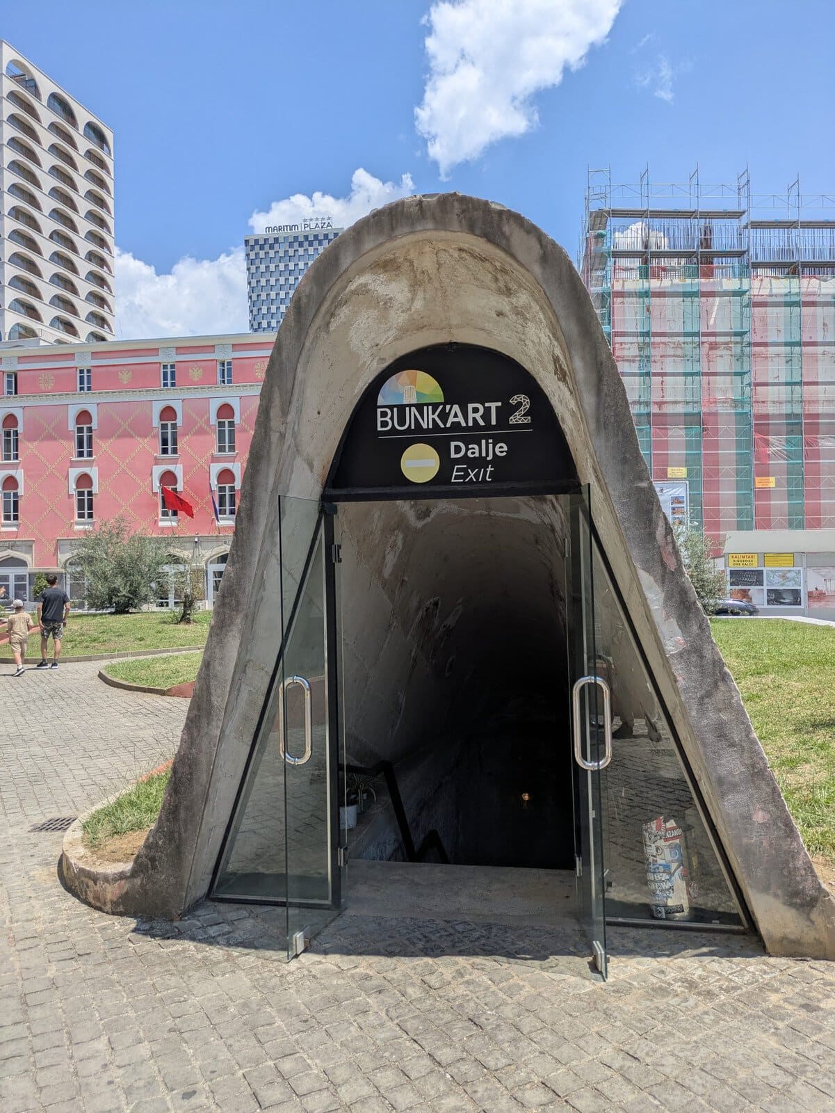 Bunker entrance in Tirana